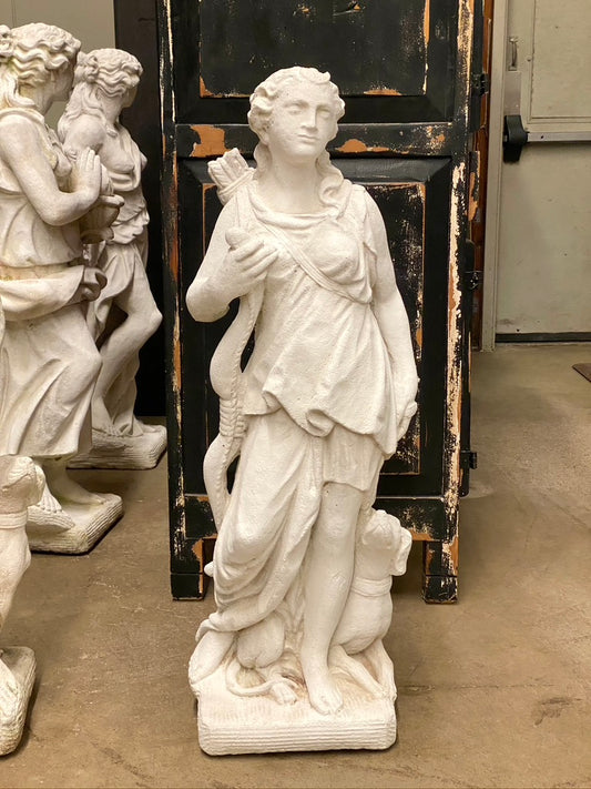 Antique Diane The Huntress Concrete Garden Statue
