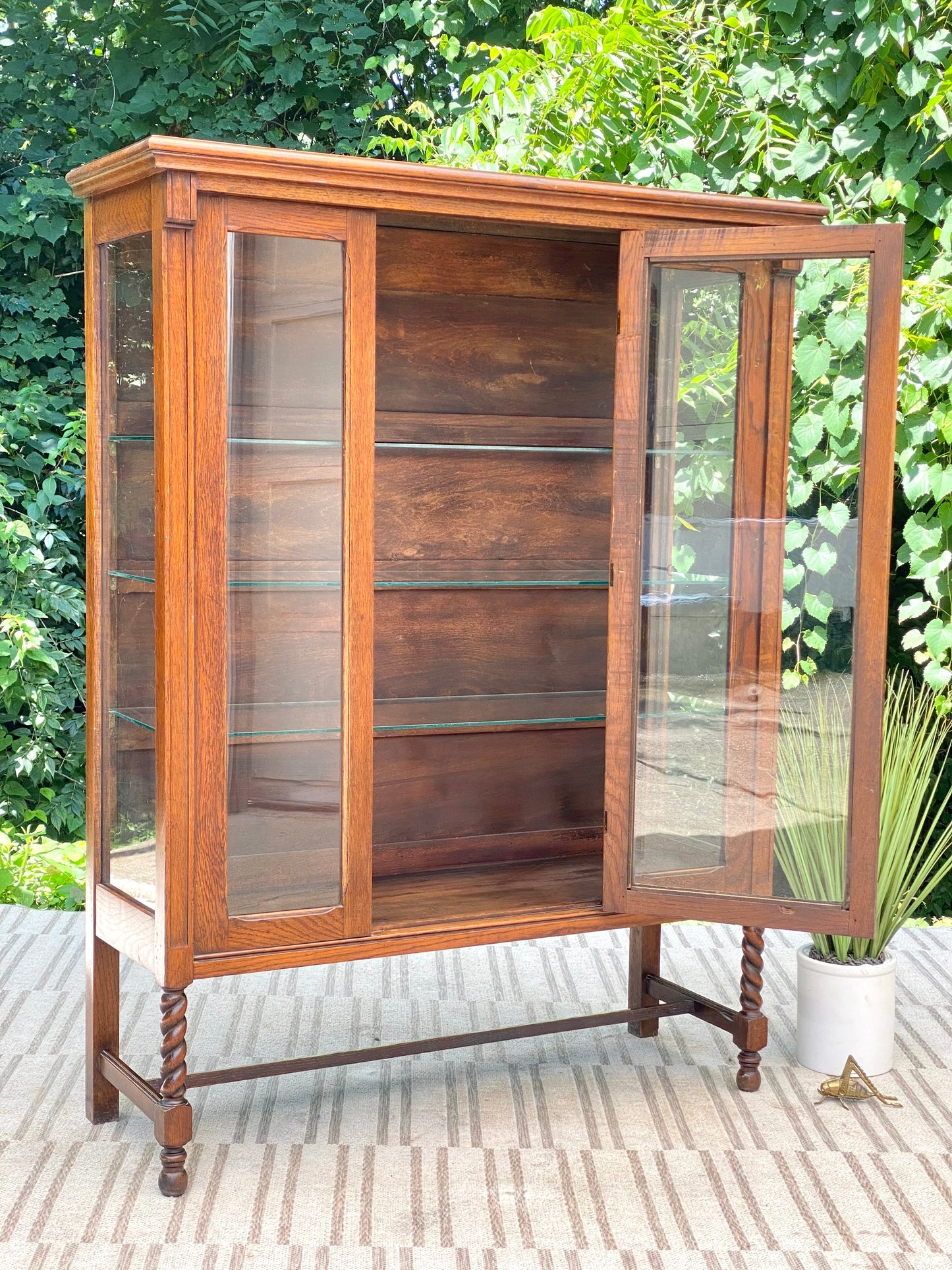 Vintage Wooden Display Bookcase