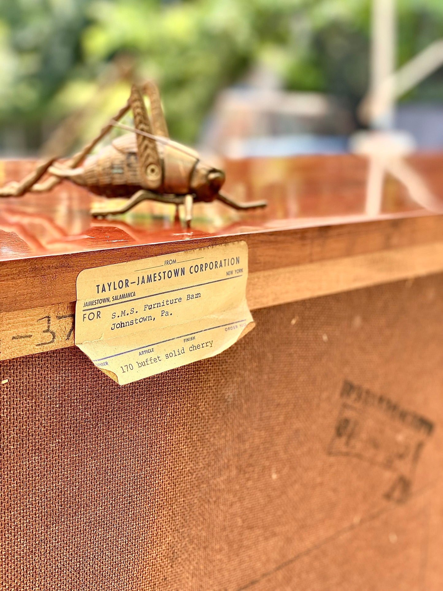 Vintage Taylor Jamestown Cherry Sideboard Buffet