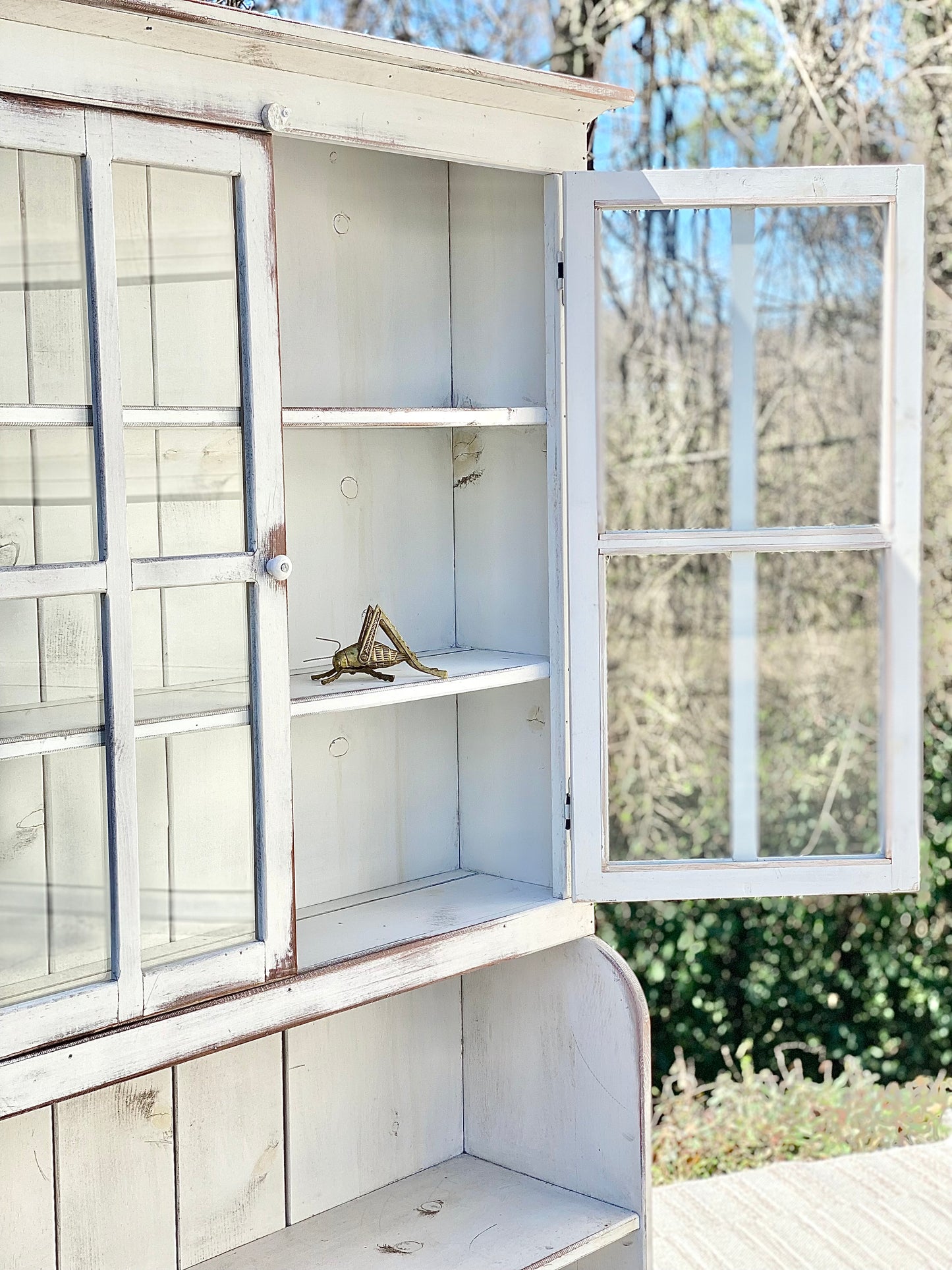Farmhouse Painted Cabinet Hutch
