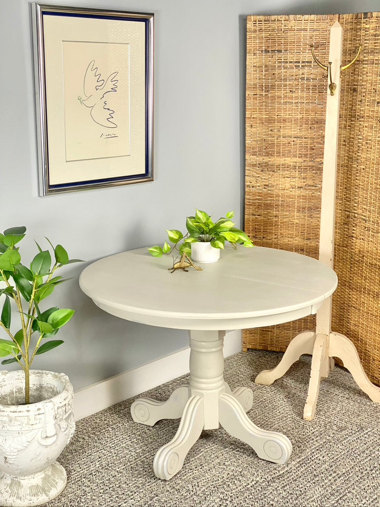 Vintage Painted Round Oak Table