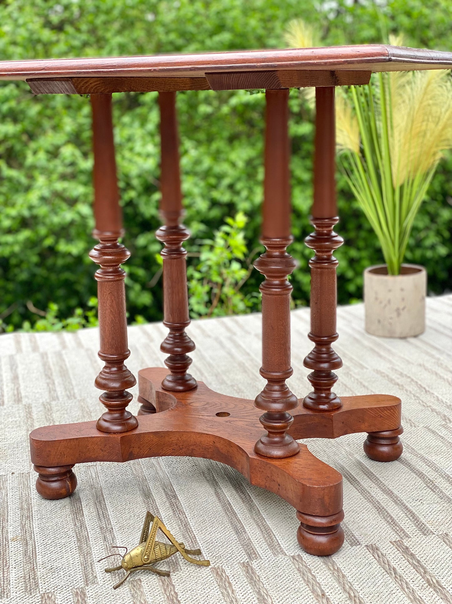 Vintage Wooden Plant Stand Fern Table