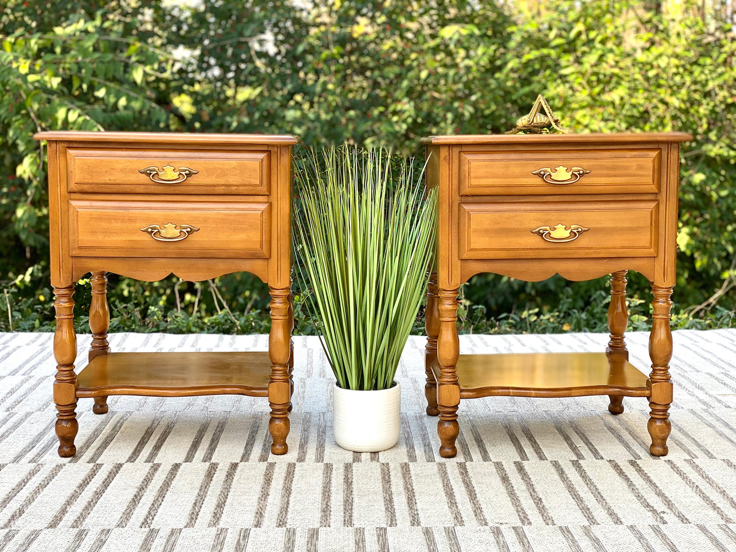 Pair of Vintage Maple Sumter Nightstands