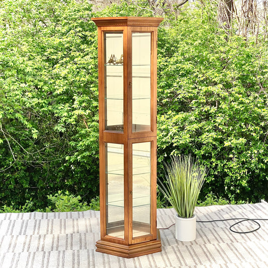 Vintage Pulaski Lighted Curio Cabinet