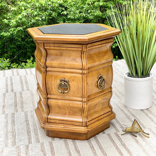 Vintage Thomasville Hexagon Side Table