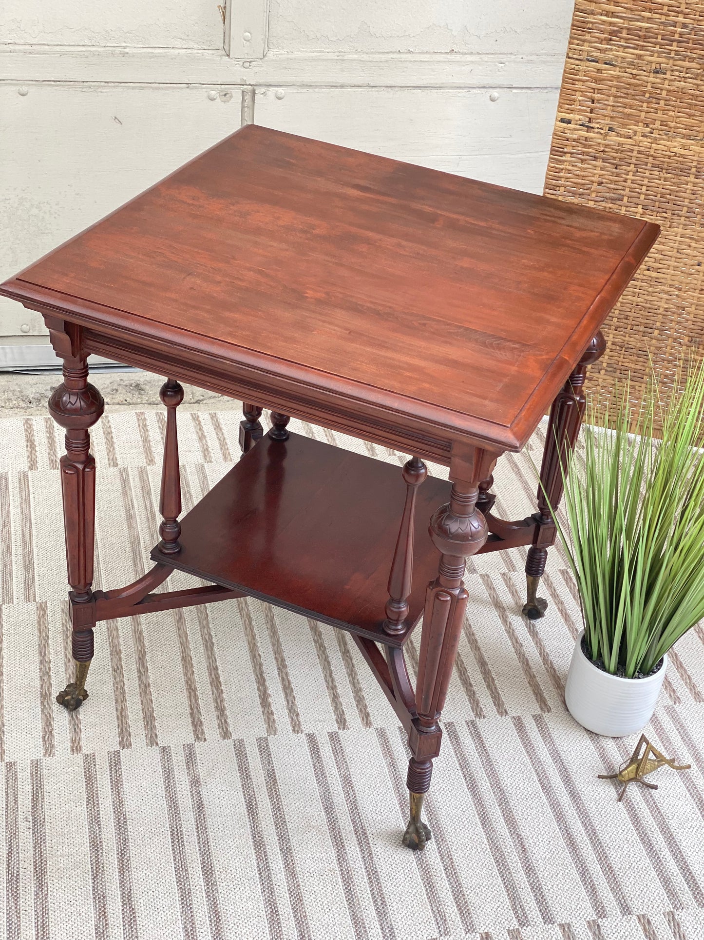 Antique Cherry Claw Foot Table