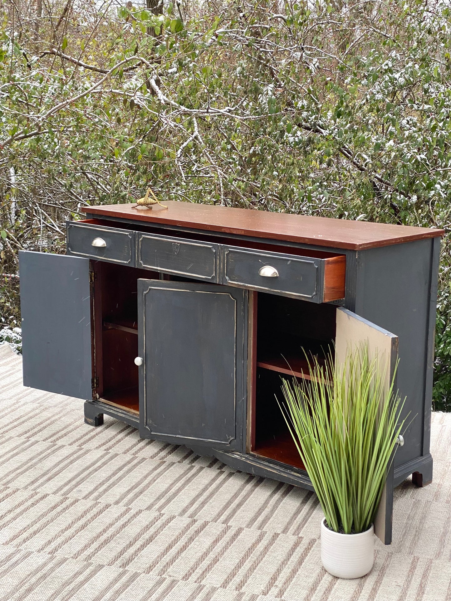 Vintage Painted Buffet Credenza