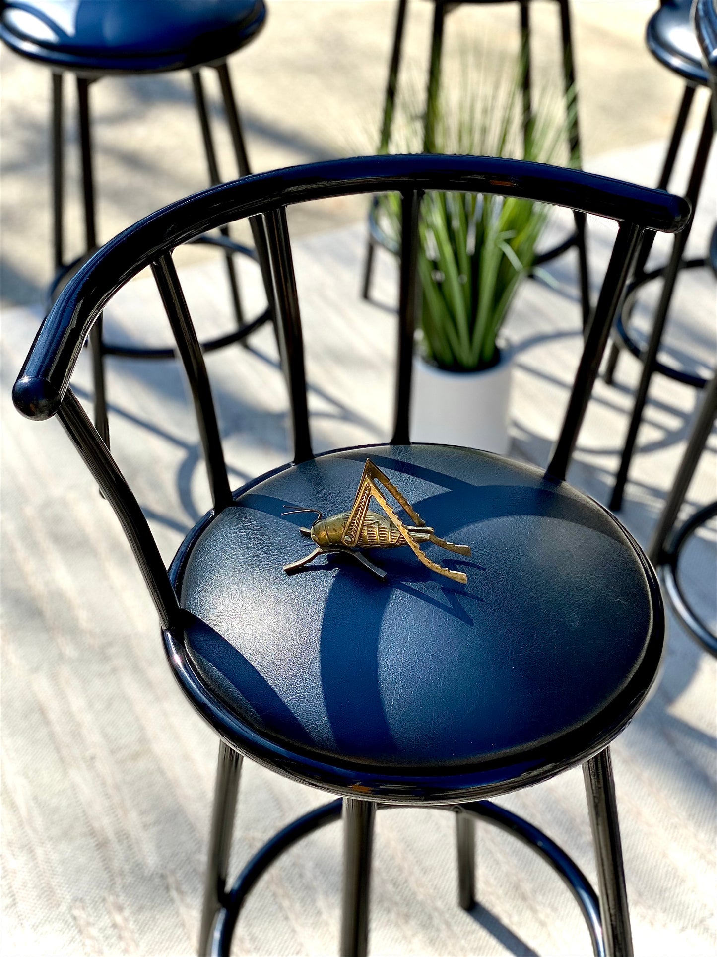 Set of 6 Modern Swivel Bar Stools