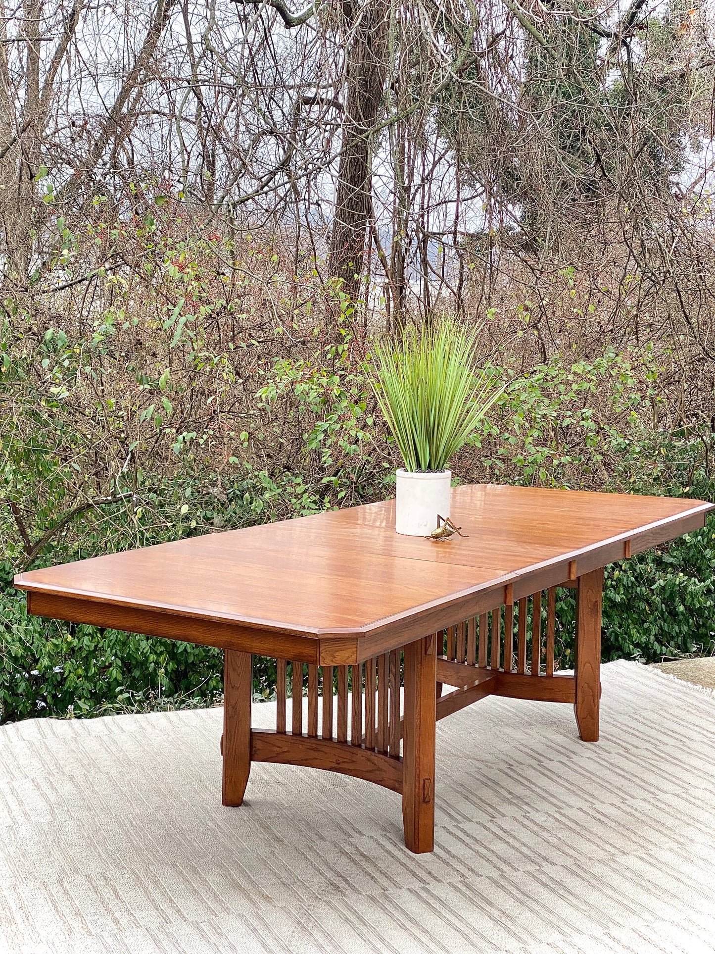 Beautiful Arts & Crafts Style Wooden Dining Table