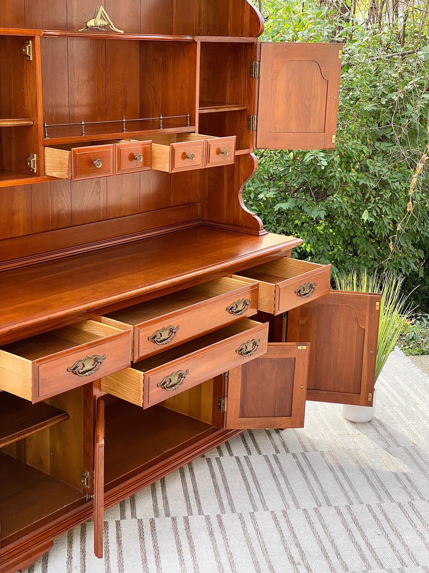 Vintage Taylor Jamestown Solid Cherry Hutch