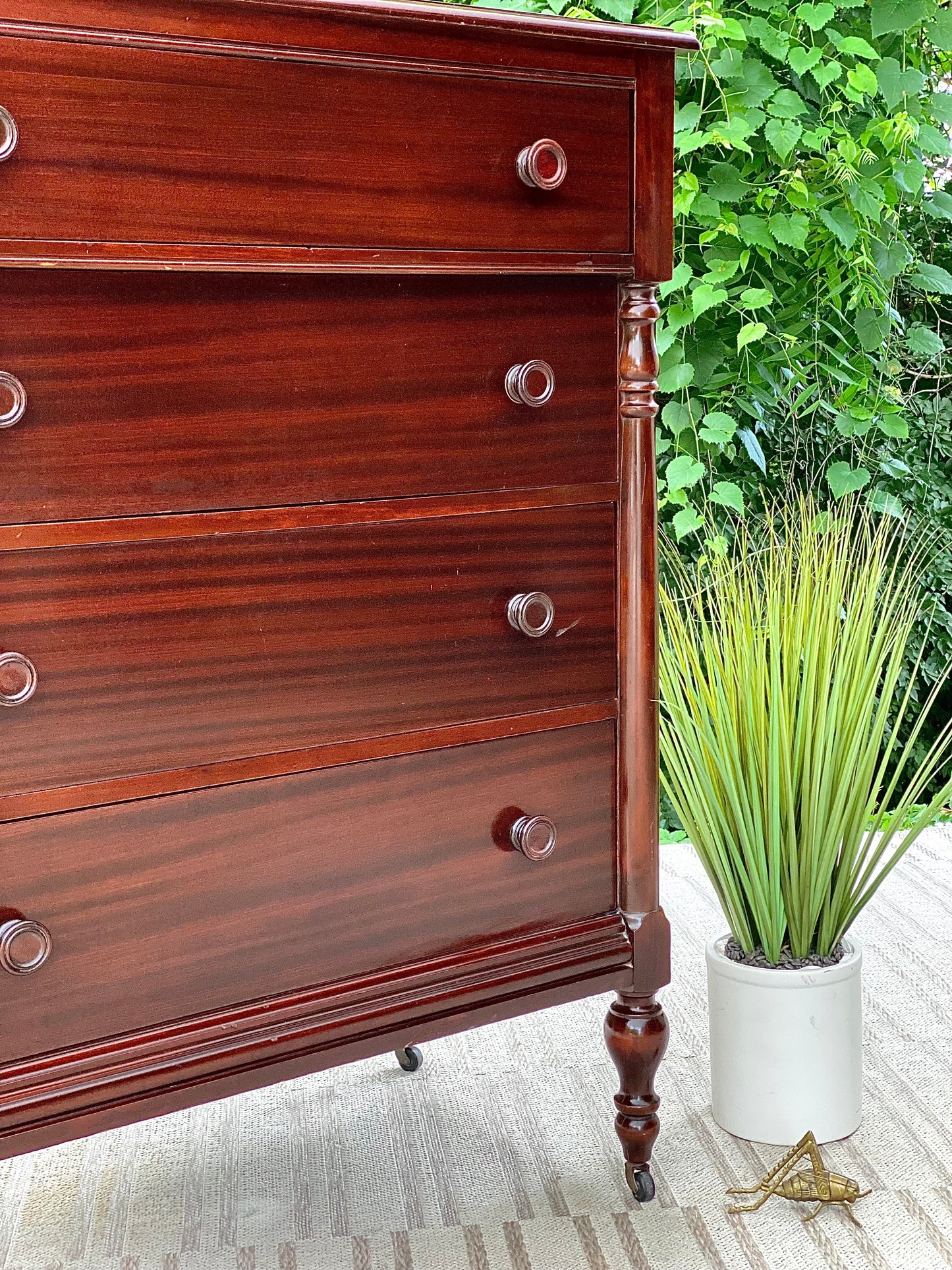 Vintage Wooden 4 Drawer Holland Dresser