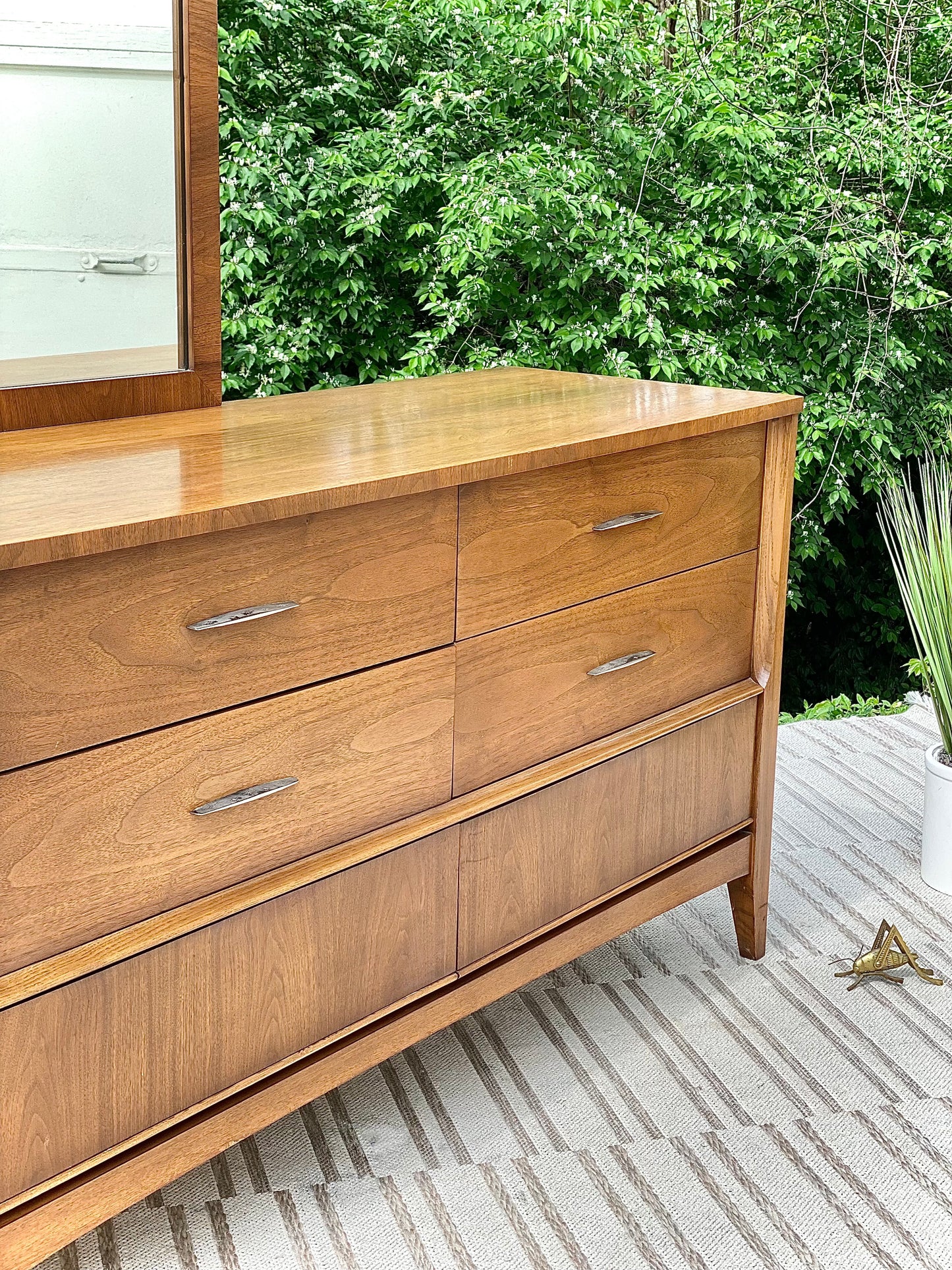 Vintage MCM Dixie Lowboy Dresser w/ Mirror