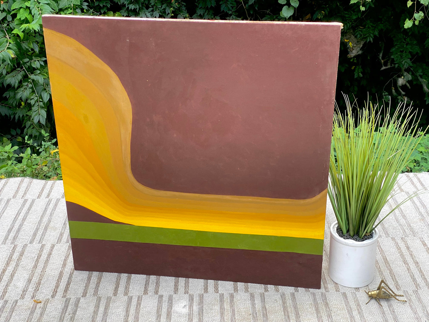 Vintage MCM Signed Abstract Artwork Painting