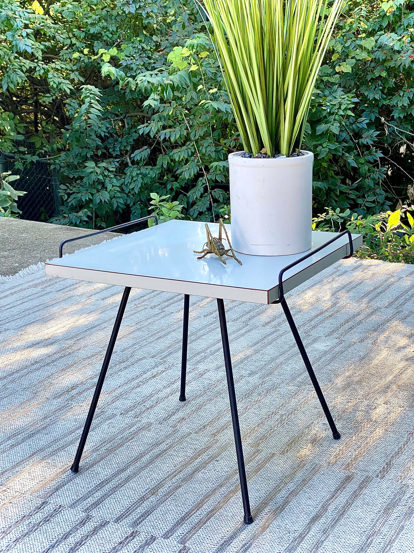 Vintage MCM Laminate Side Table