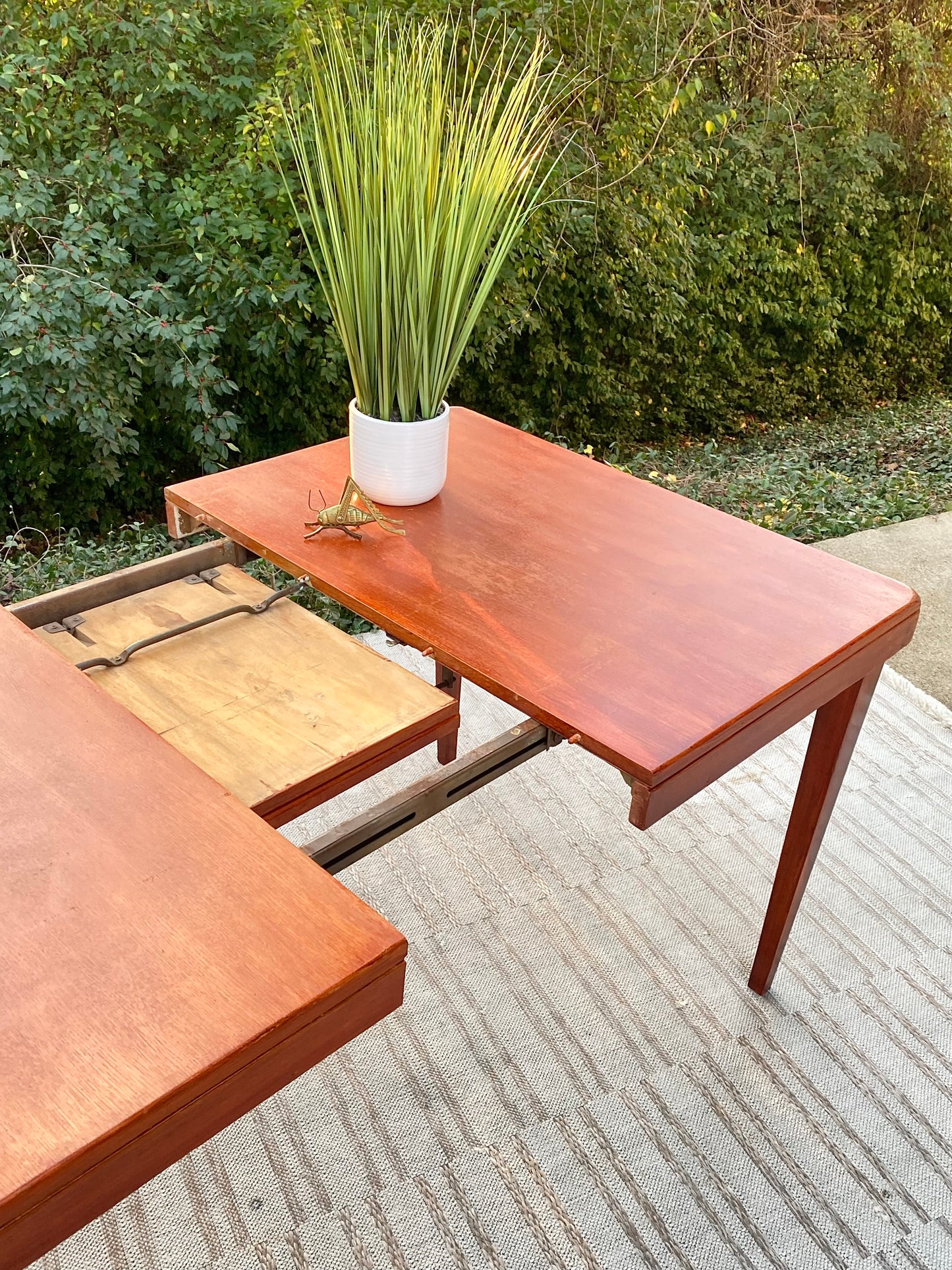 Vintage MCM Wooden Table w/ Leaf