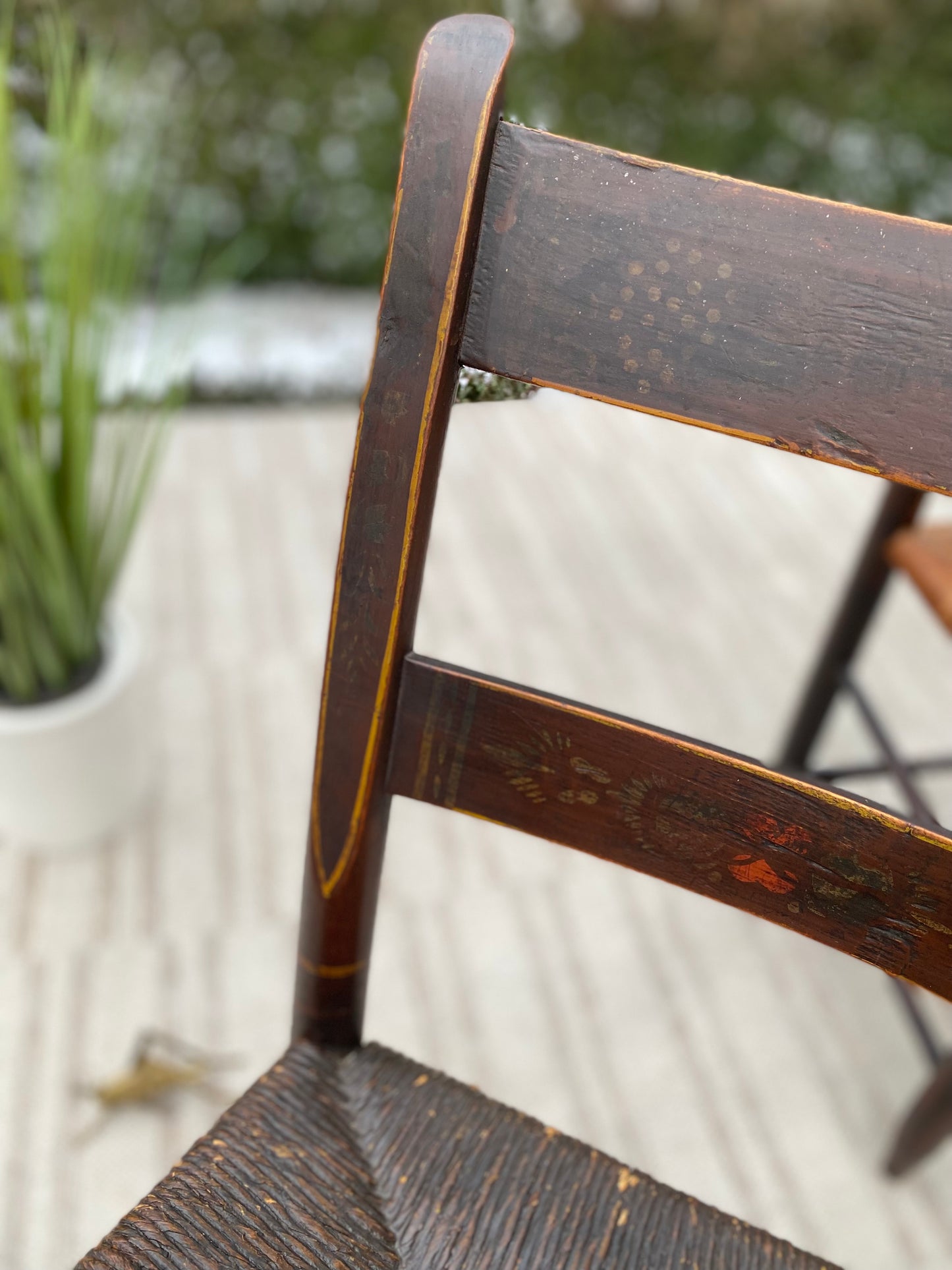 Vintage Set of 3 Stenciled Accent Chairs