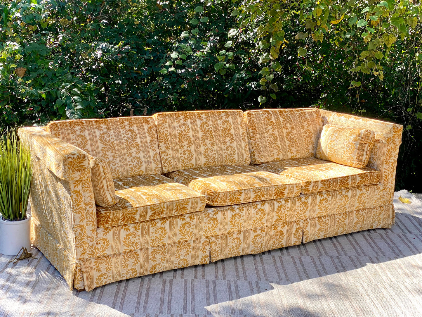 Vintage MCM Upholstered Sofa Couch