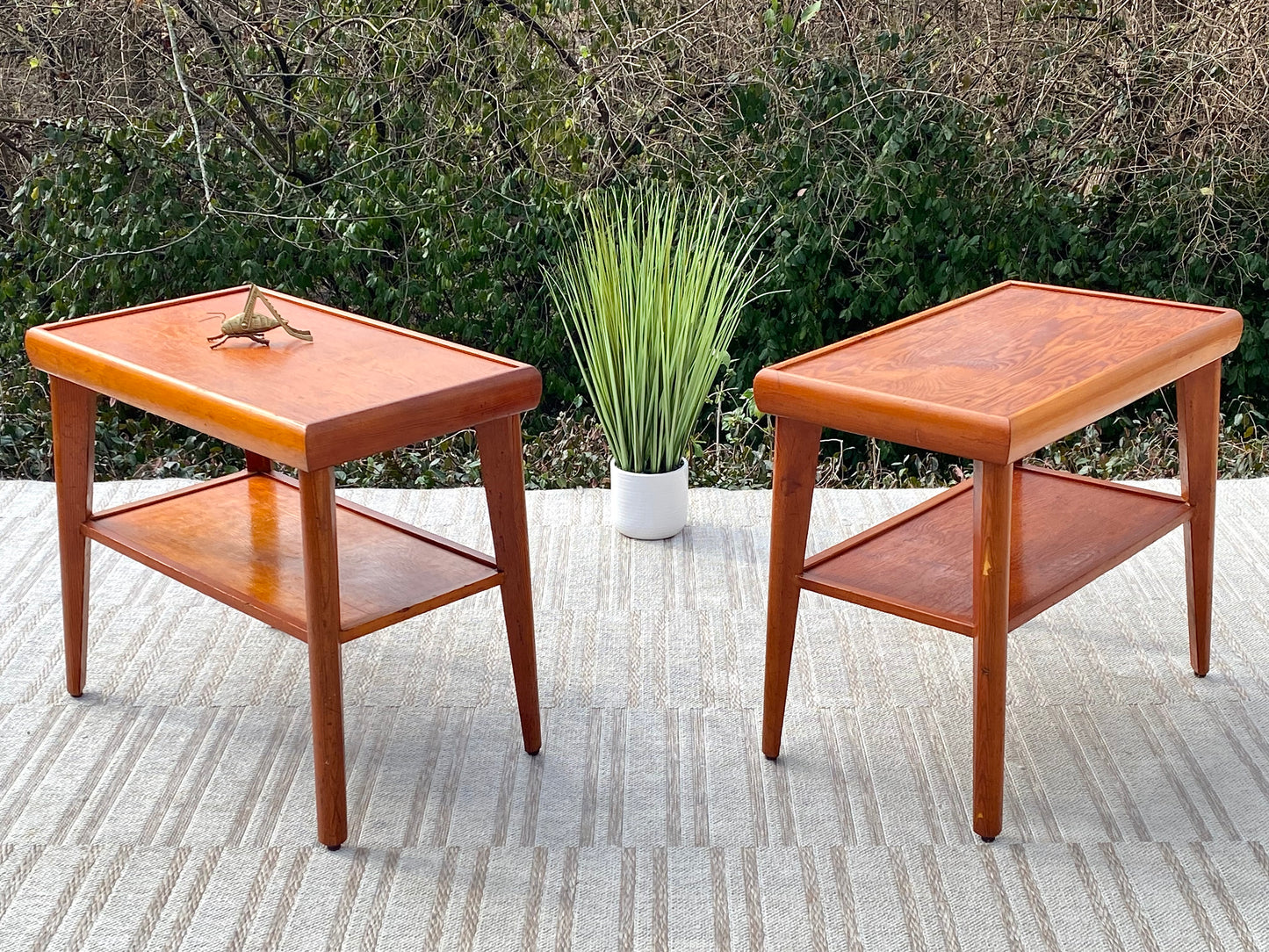 Vintage MCM Pine Side Tables