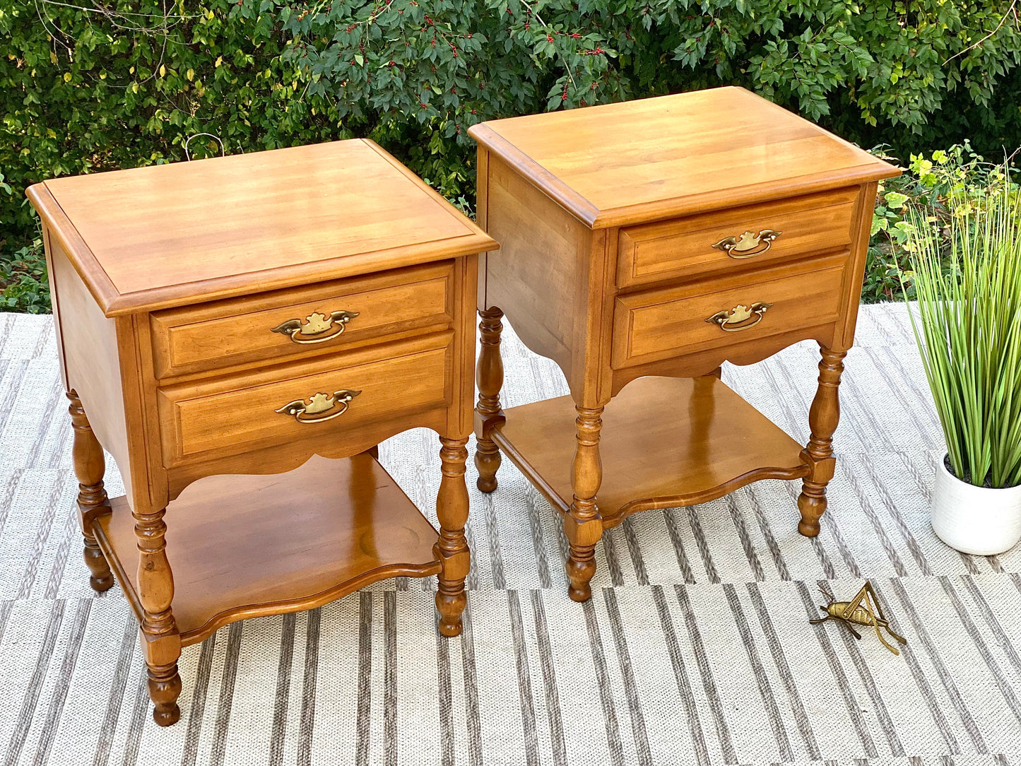 Pair of Vintage Maple Sumter Nightstands