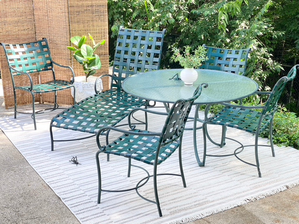 Vintage Green Outdoor Patio Brown Jordan 6 Piece Set
