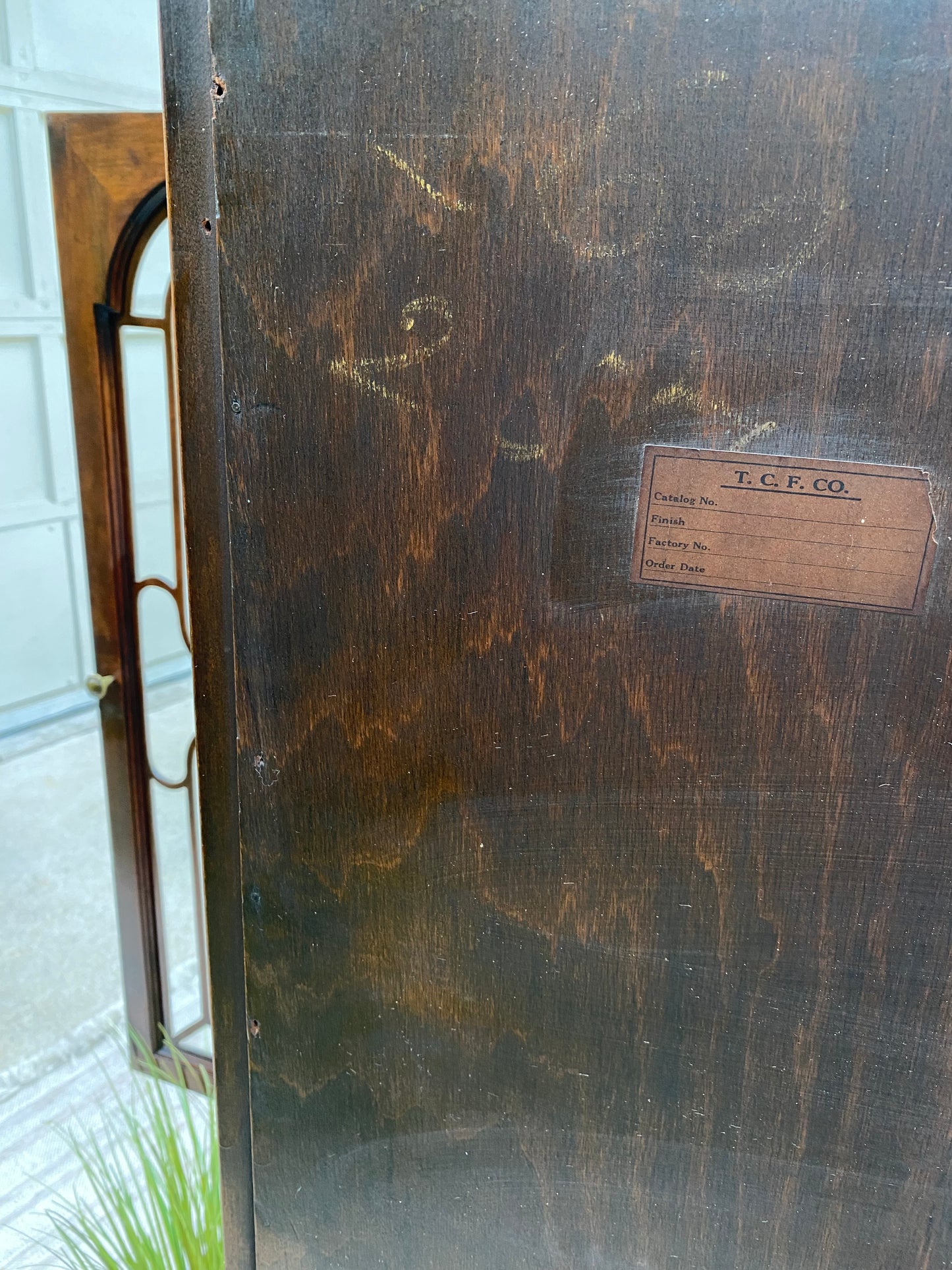 Vintage Tell City Mahogany Display Hutch