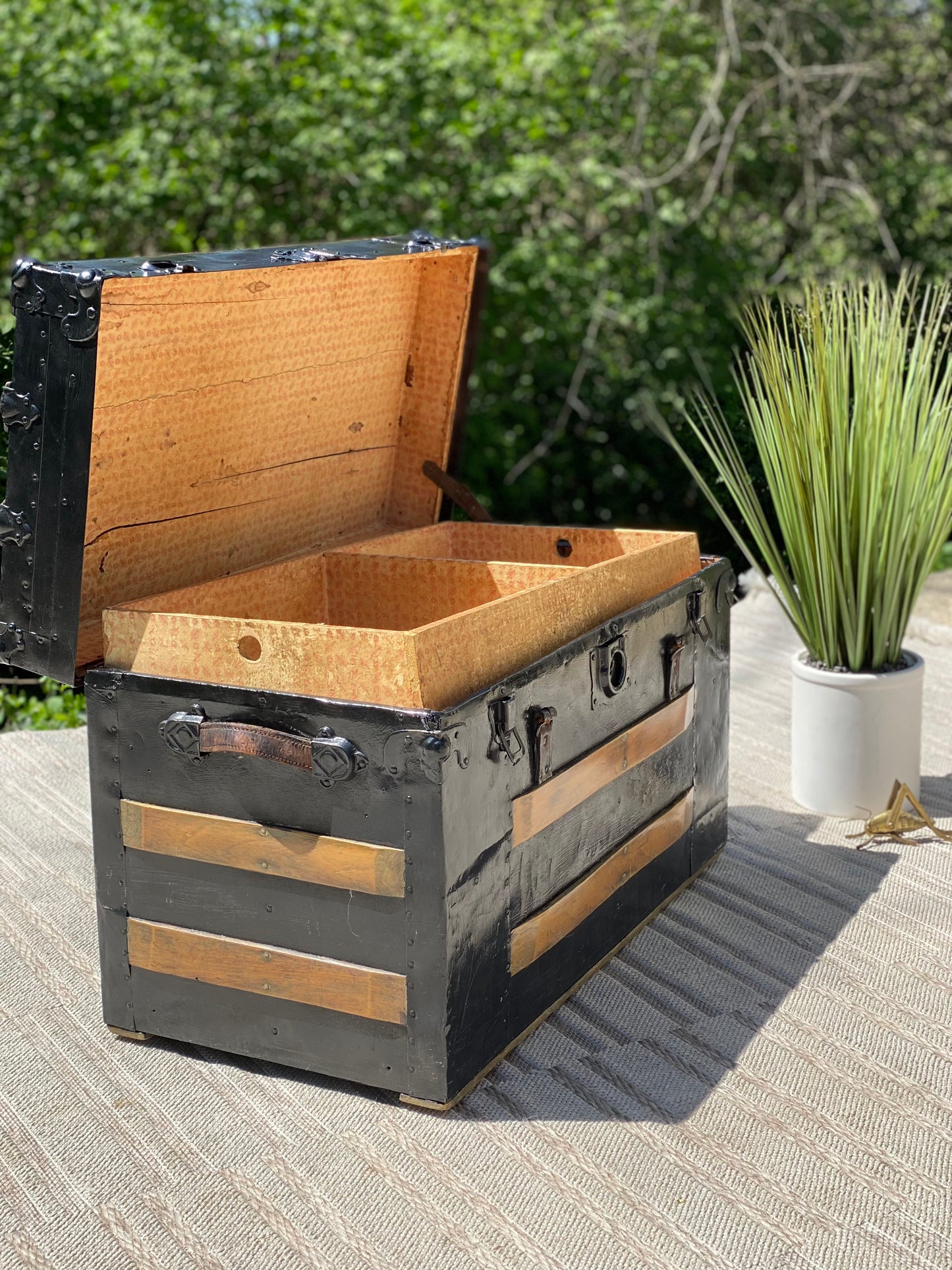 Vintage Wooden & Metal Trunk