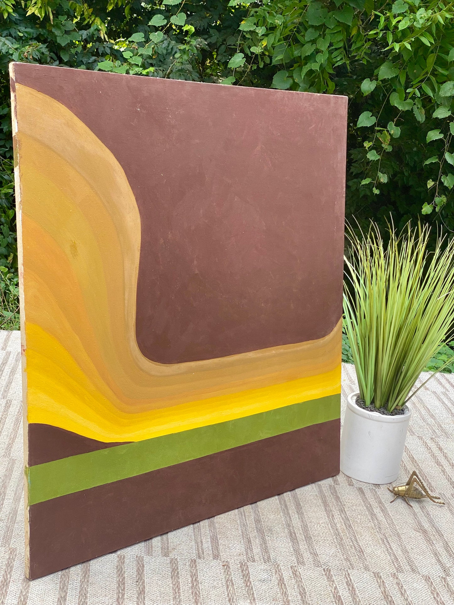 Vintage MCM Signed Abstract Artwork Painting