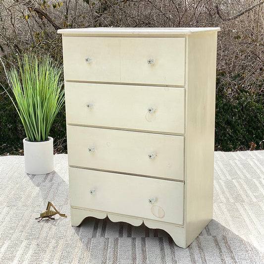 Small Vintage Painted Pine Accent Dresser