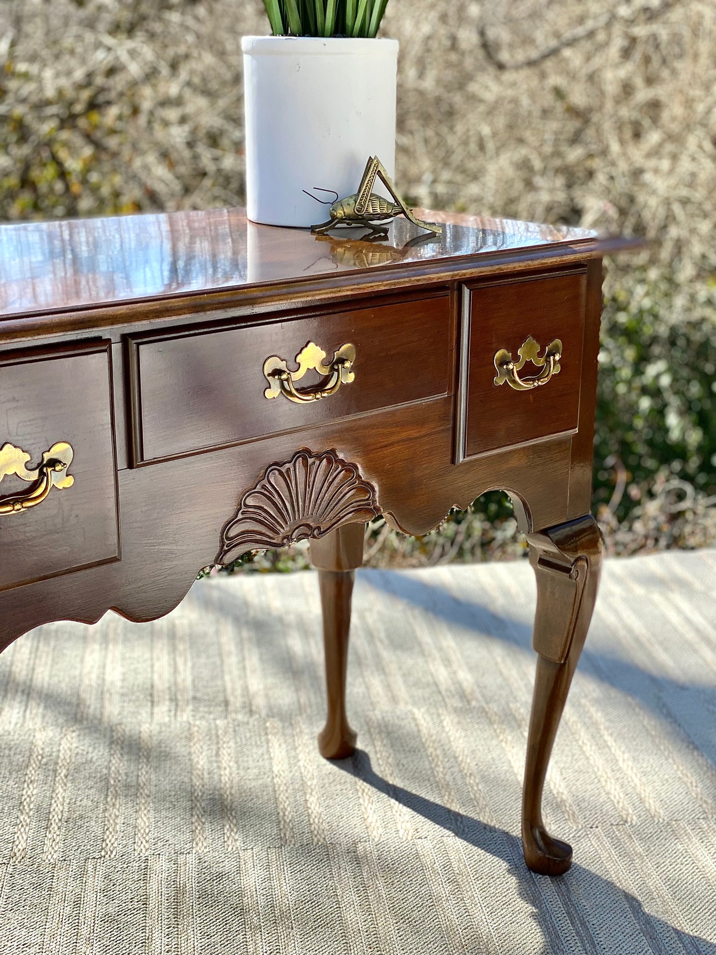 Vintage Wooden Hallway Secretary Table