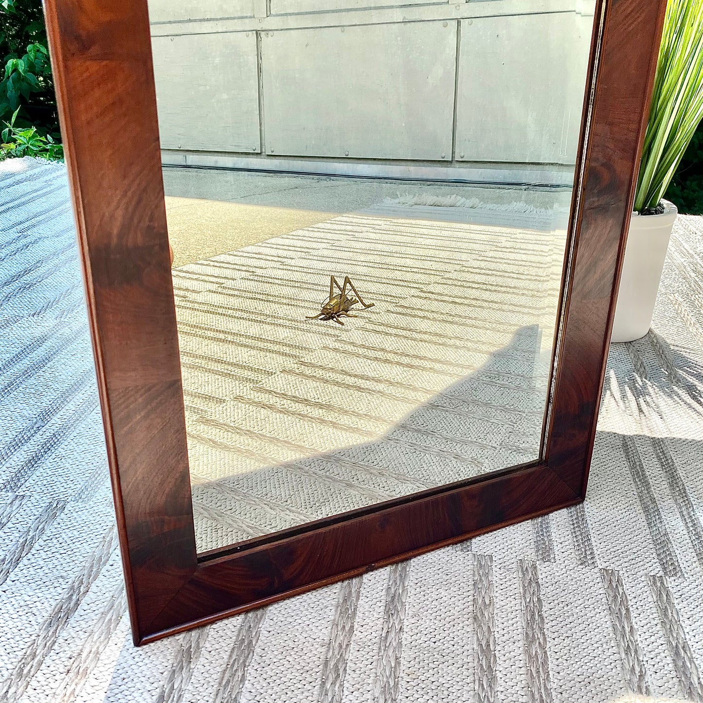 Vintage Rectangle Wooden Frame Mirror