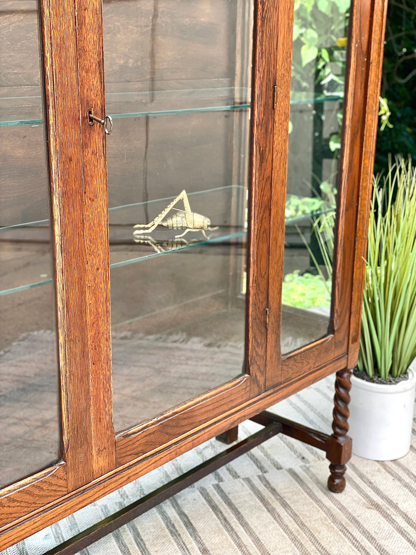 Vintage Wooden Display Bookcase