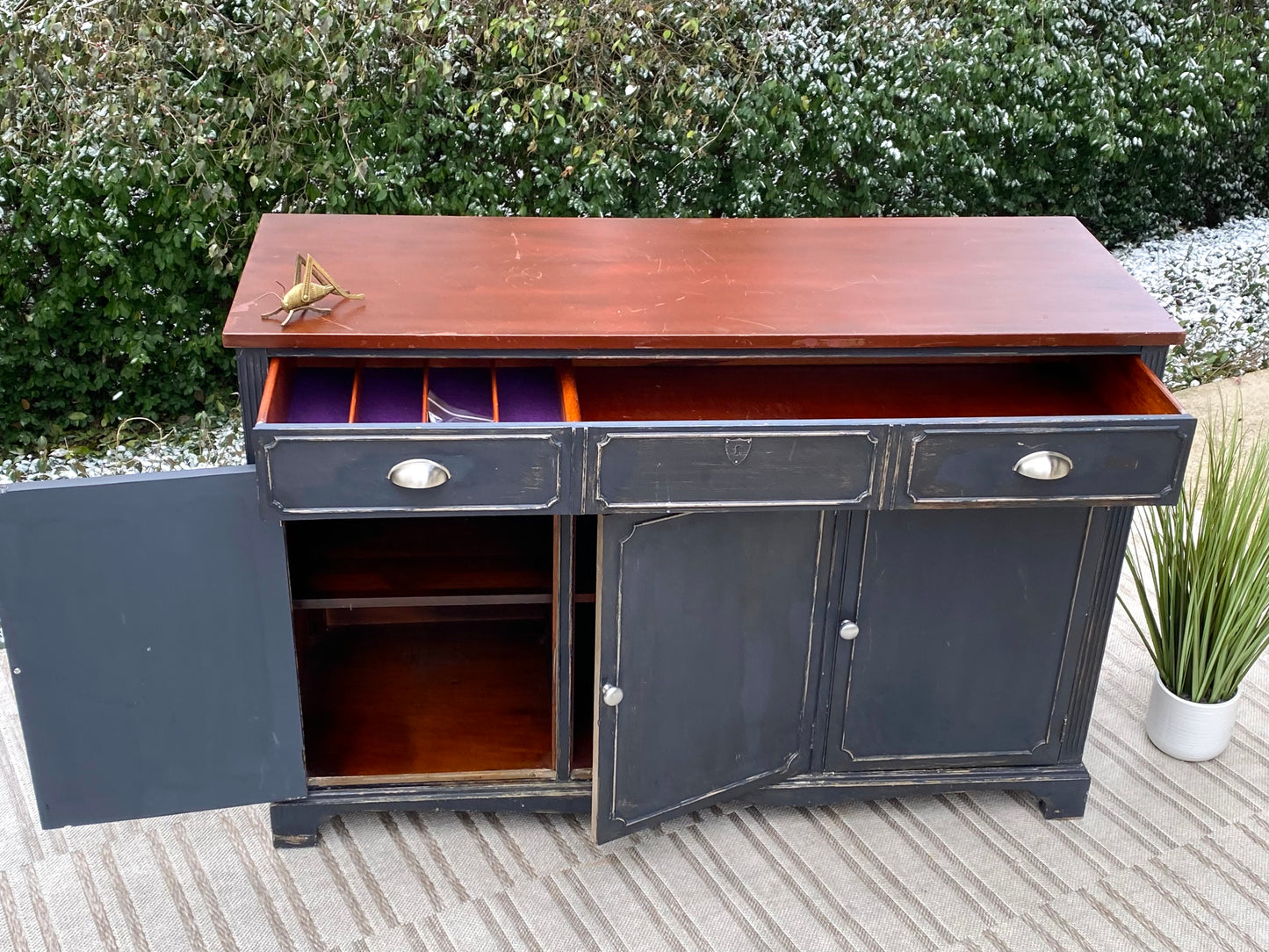Vintage Painted Buffet Credenza