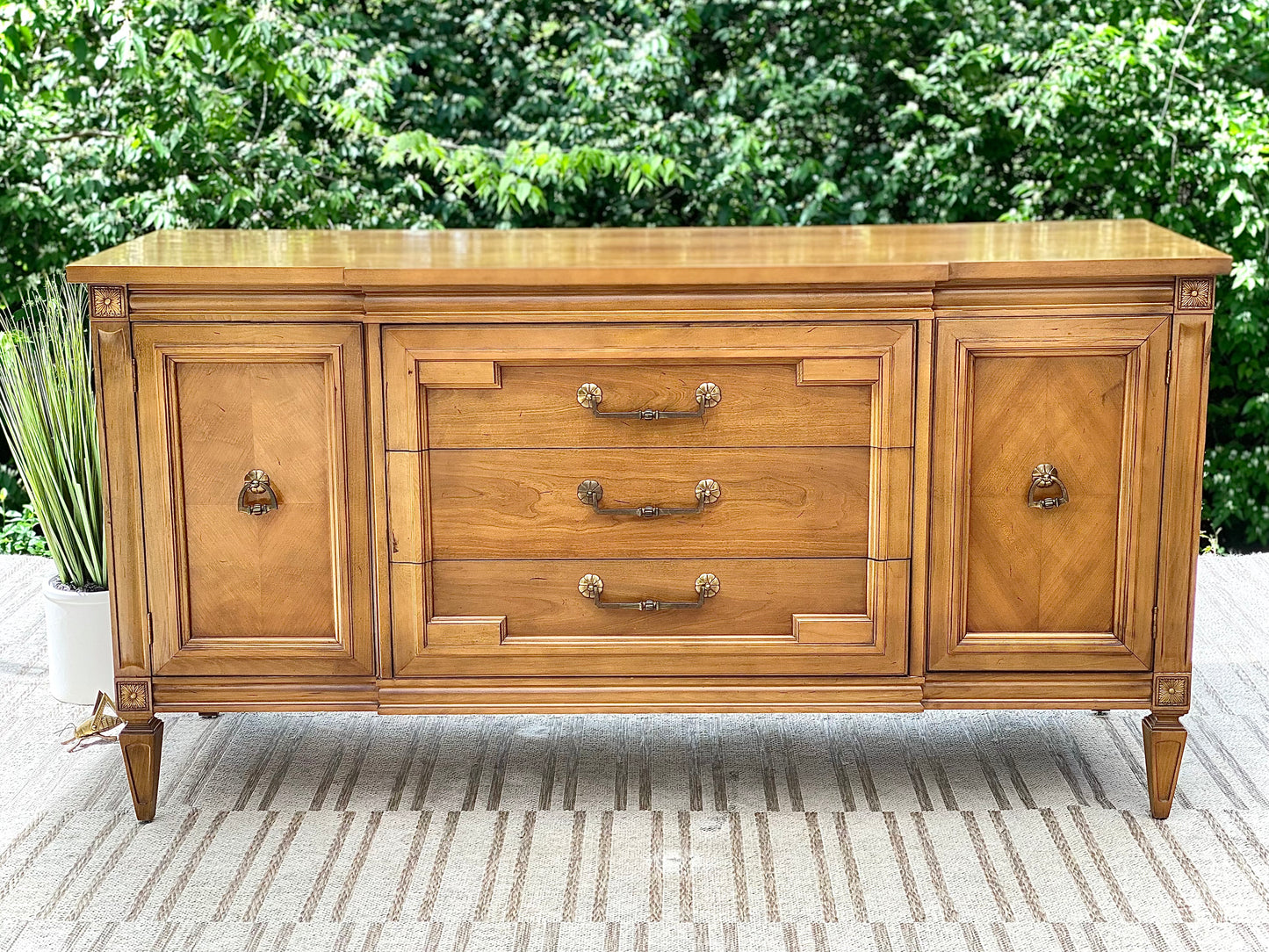 Vintage Thomasville Wooden Sideboard Credenza