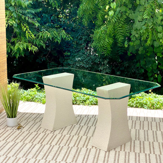 Retro Glass Pedestal Table