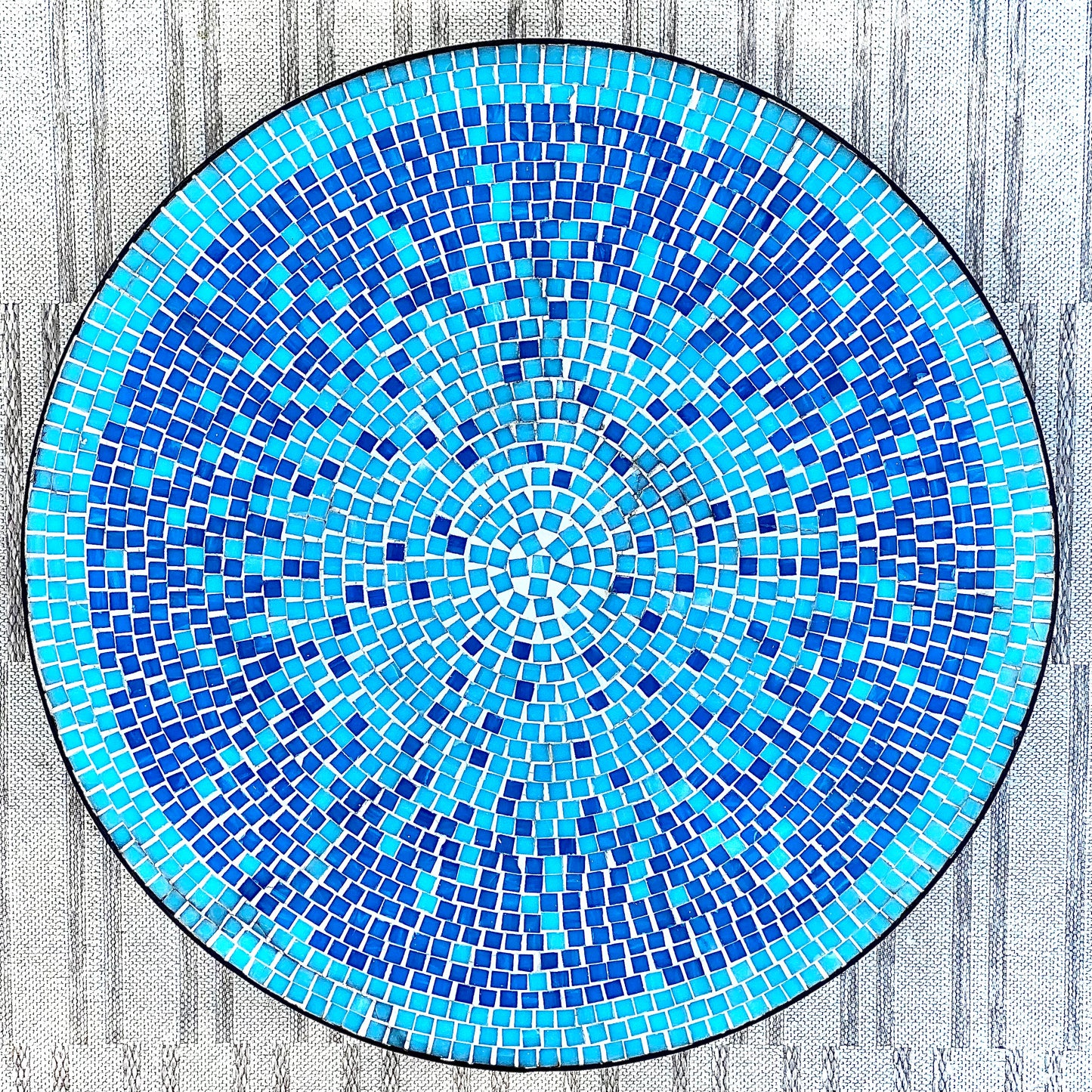 Vintage MCM Mosaic Tile Metal Table