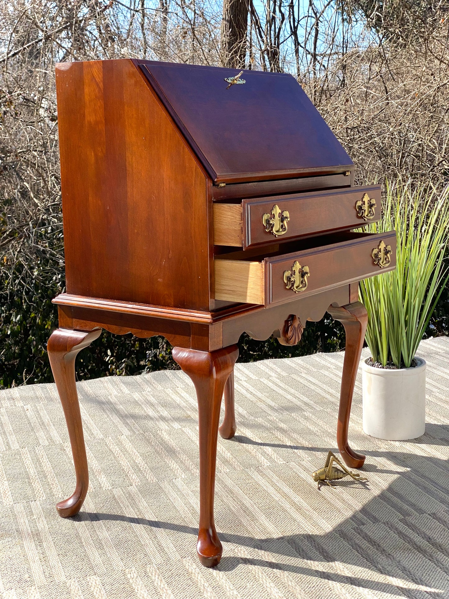 Nice Wooden 2 Drawer Secretary