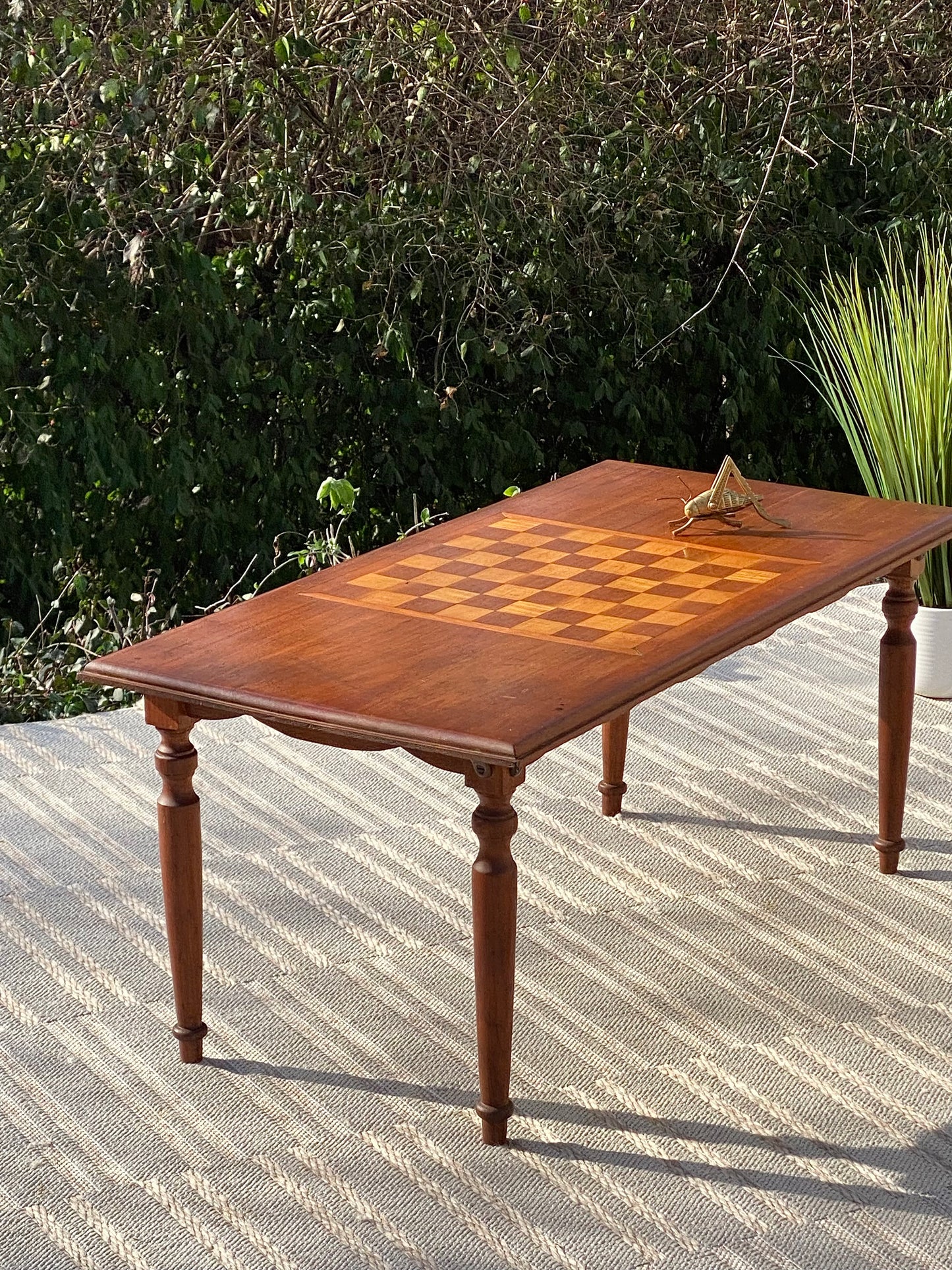 Vintage Wooden Folk Art Game Table