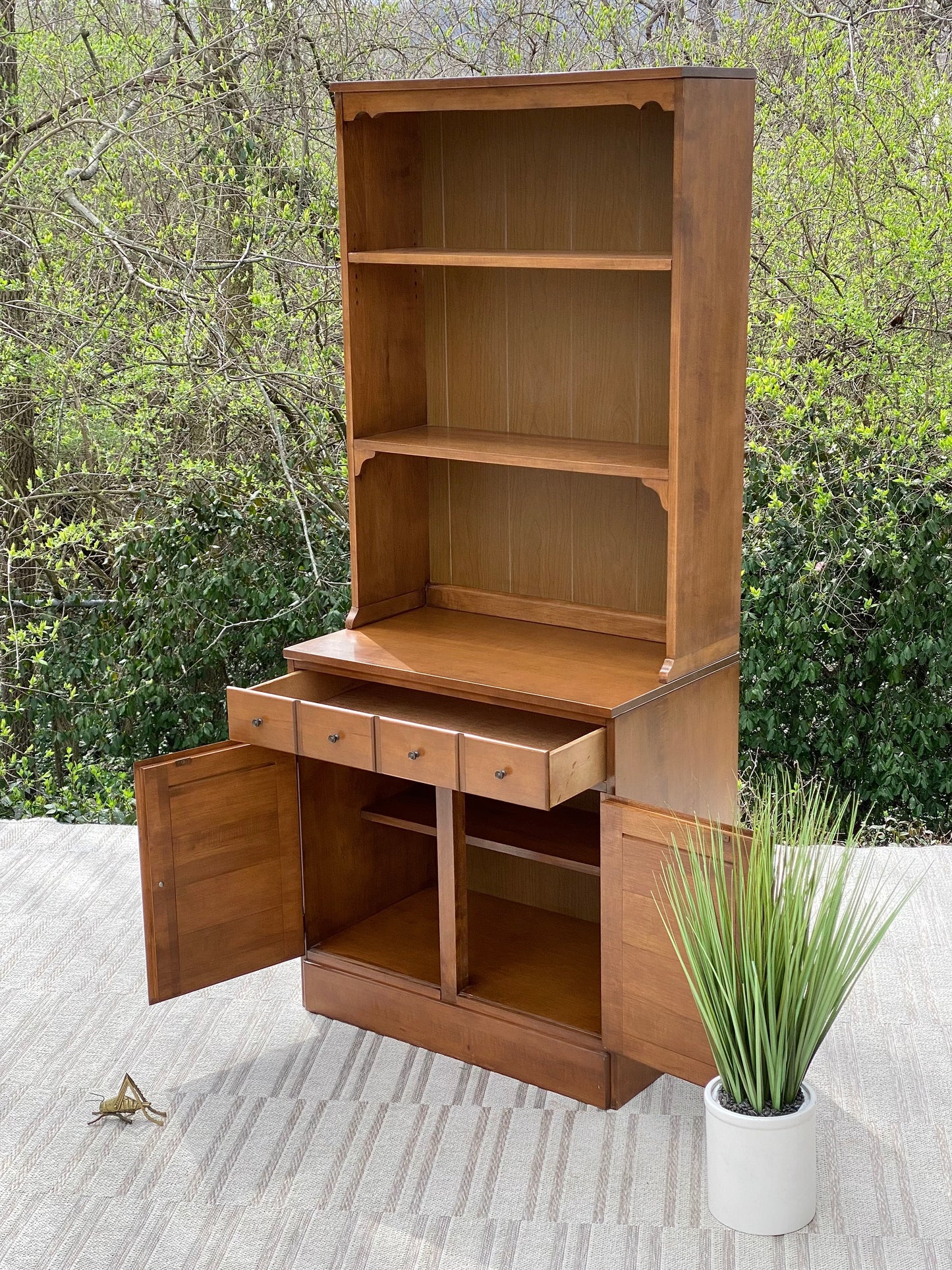 Vintage Wooden Pine Bookcase