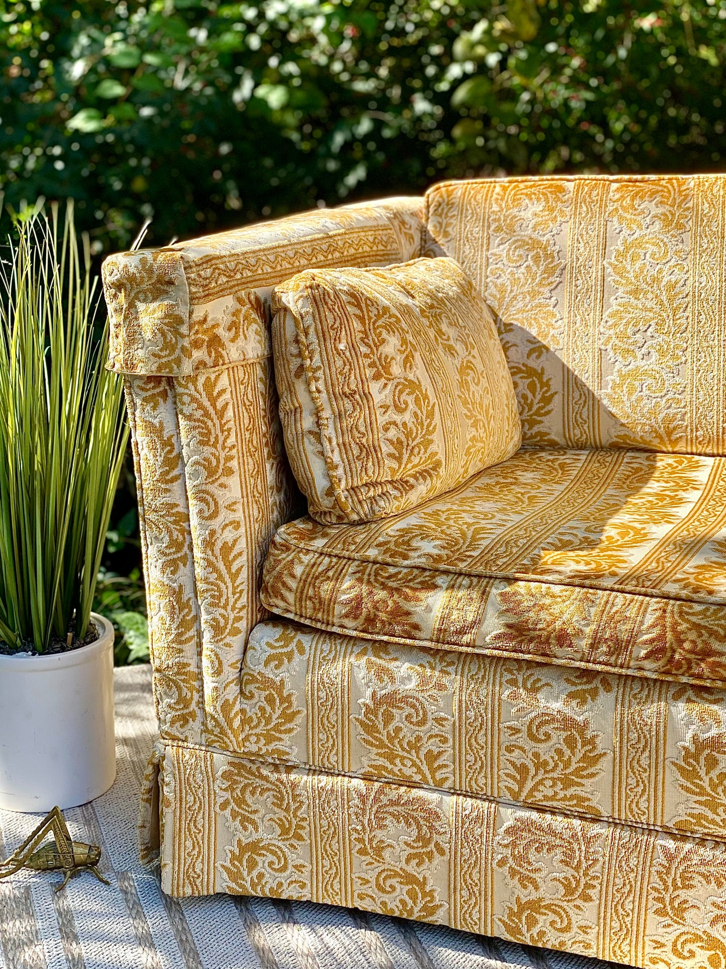 Vintage MCM Upholstered Sofa Couch