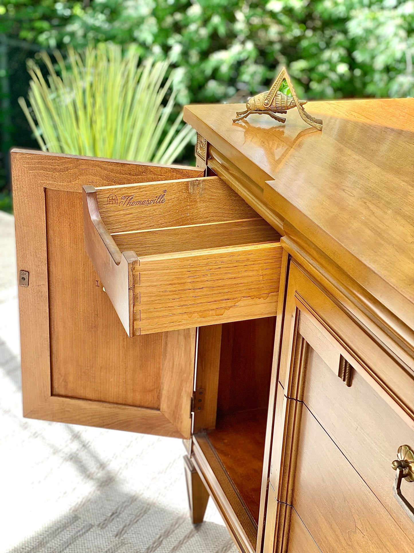 Vintage Thomasville Wooden Sideboard Credenza
