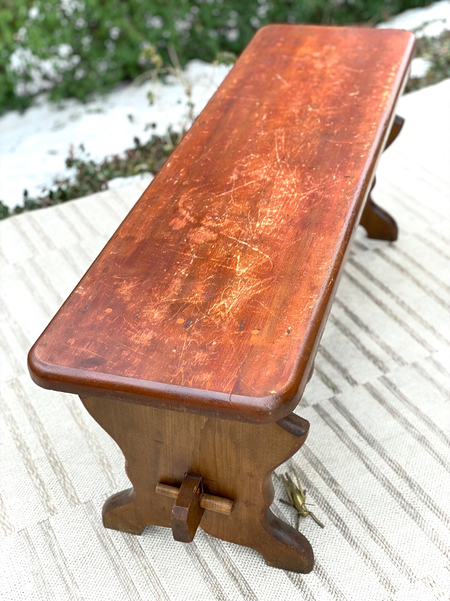 Vintage Farmhouse Solid Wood Bench