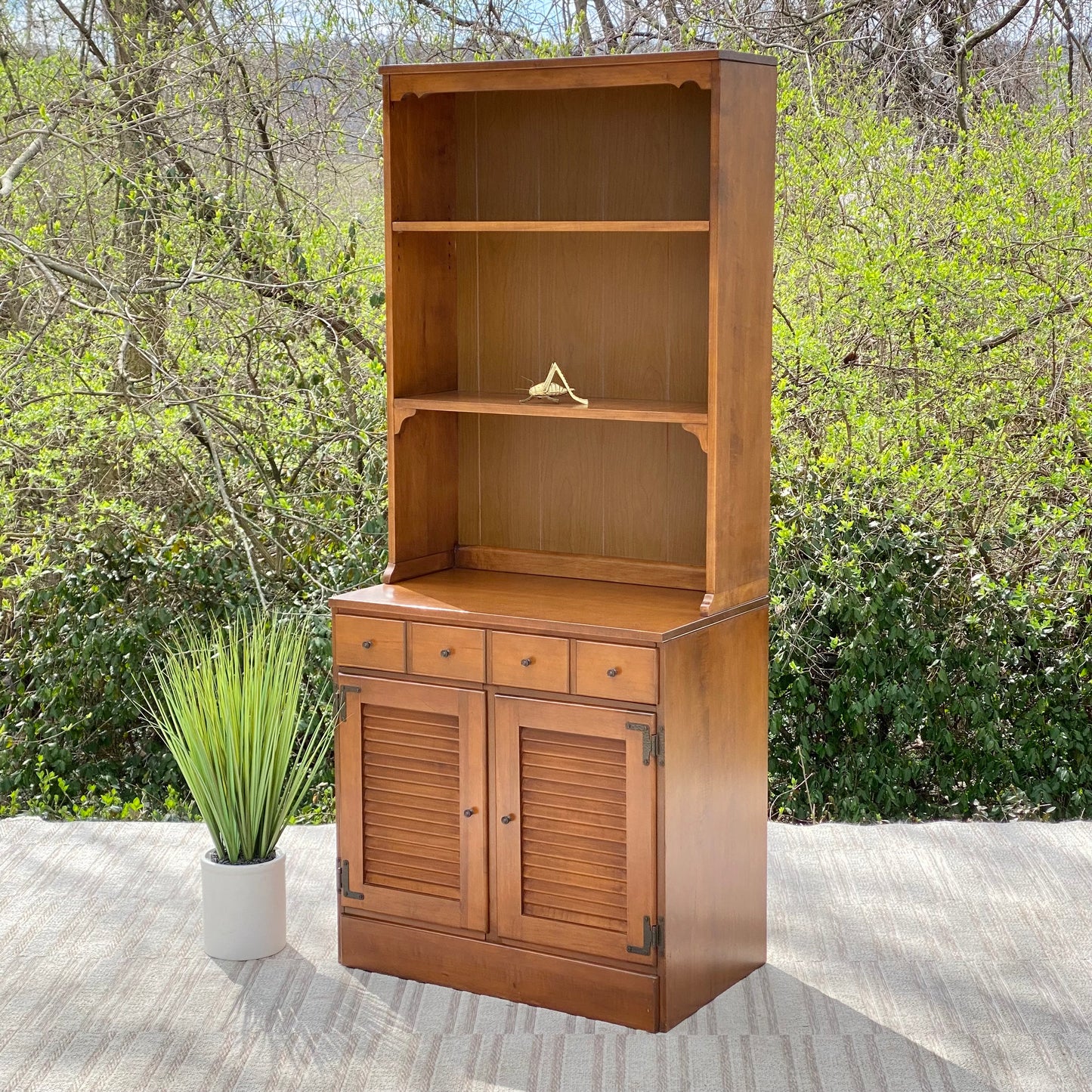 Vintage Wooden Pine Bookcase