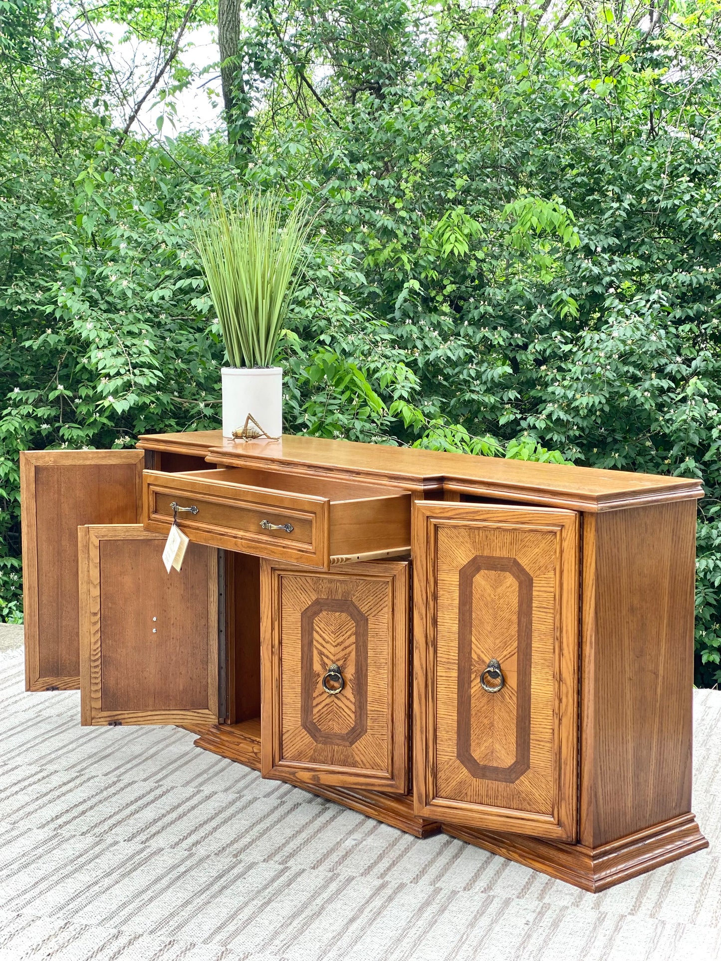 Arcese Brothers Wooden Sideboard Credenza