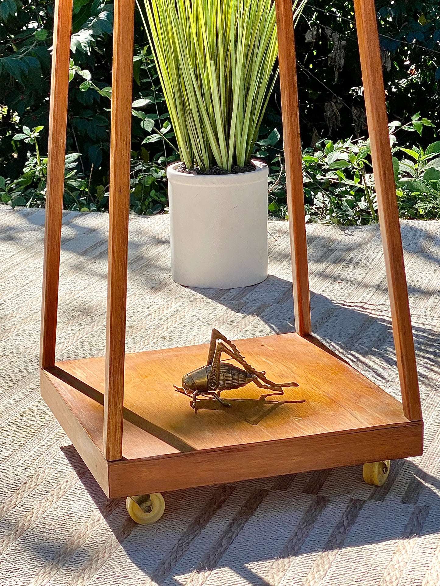 Vintage Wooden Pyramid Tower Plant Stand