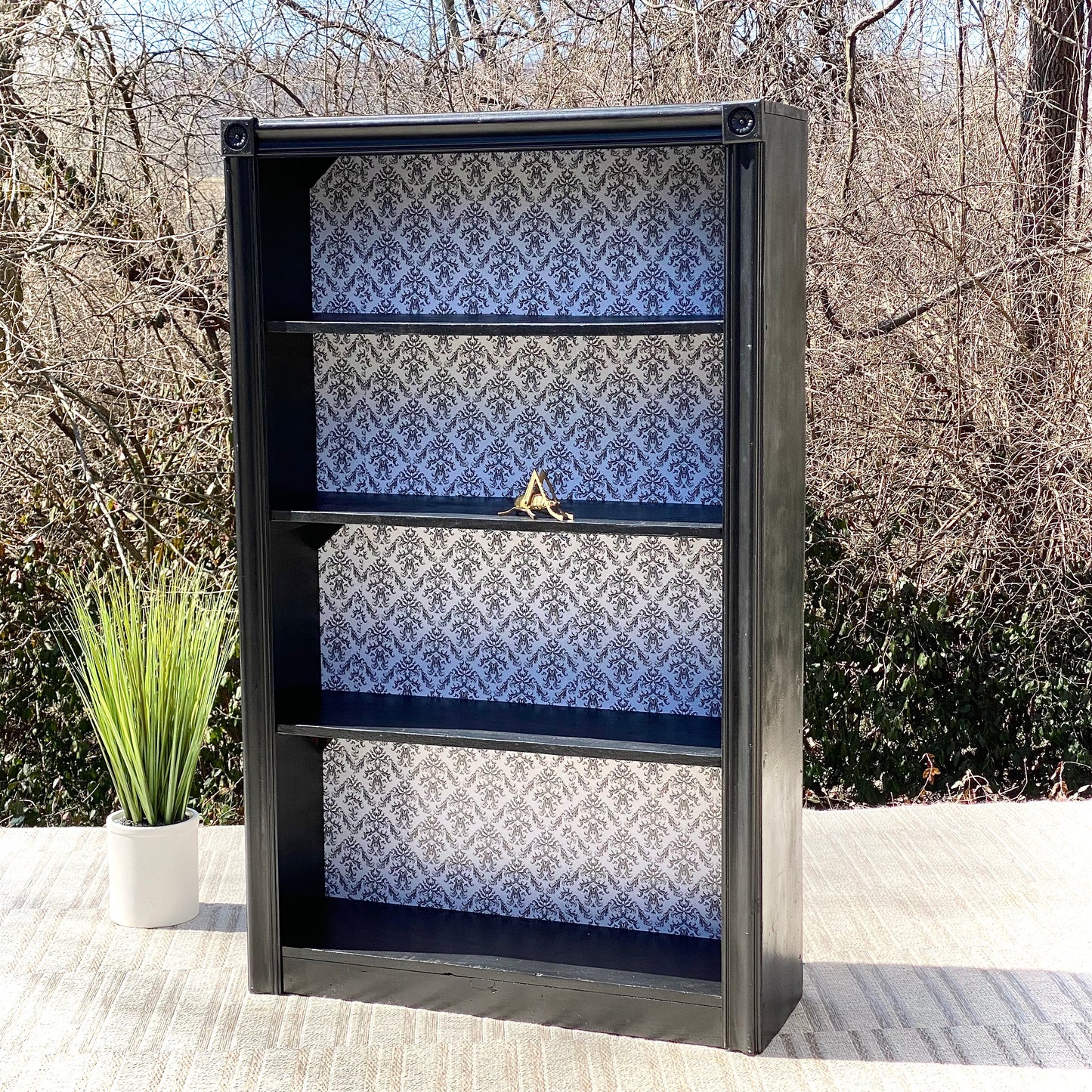 Vintage Painted 3 Vintage Shelf Bookcase