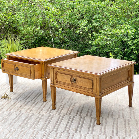 Vintage Pair of Thomasville Wooden Side Tables