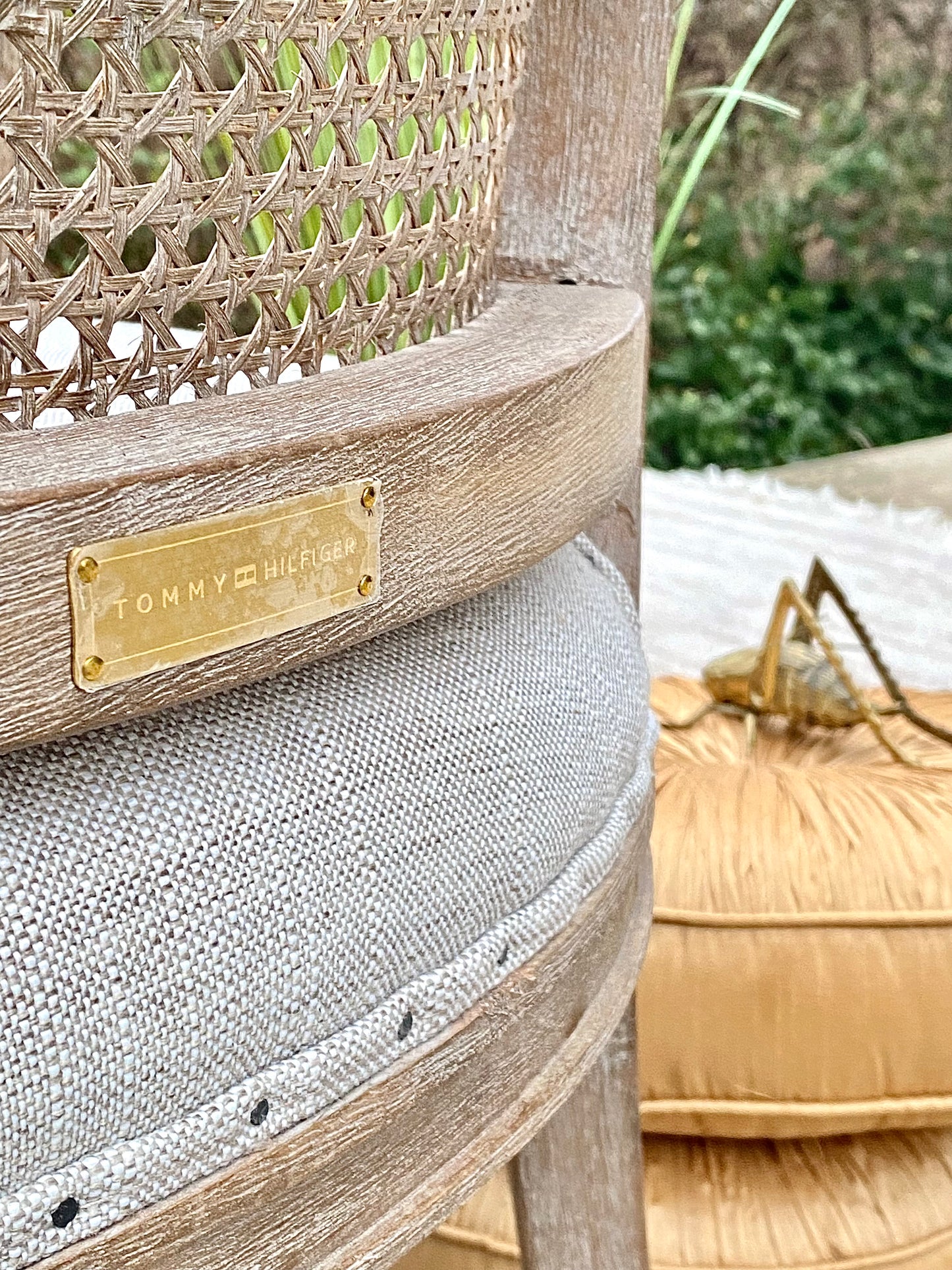 Tommy Hilfiger Cane Back Accent Chair