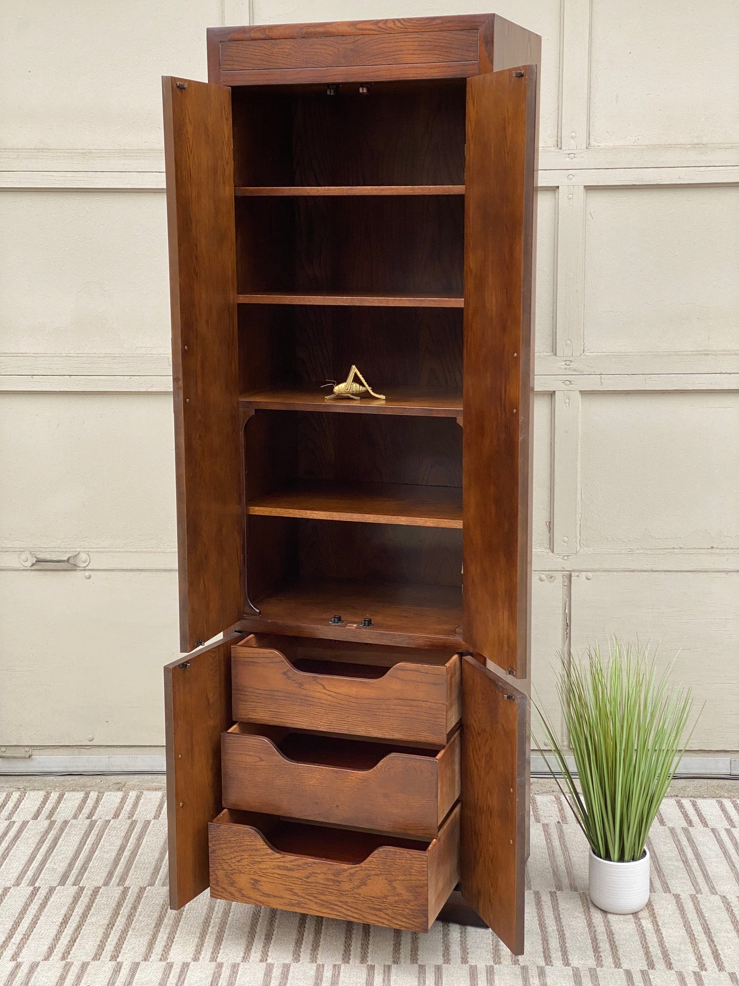 Vintage Henredon Tall Armoire Cabinet