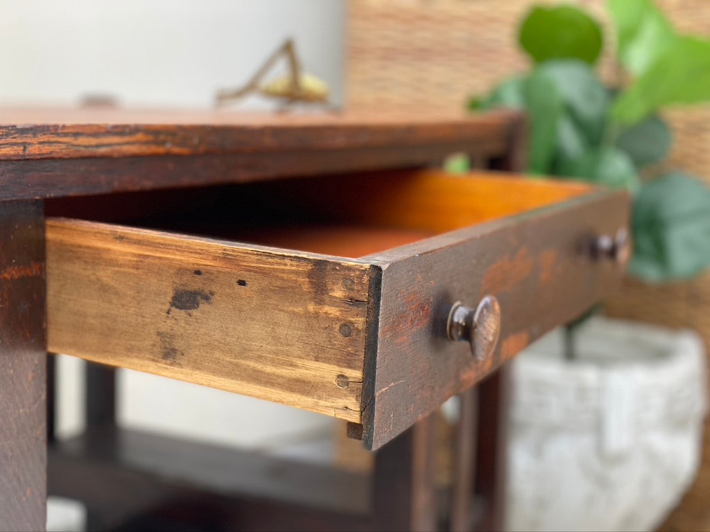 Antique Mission Style Oak Desk