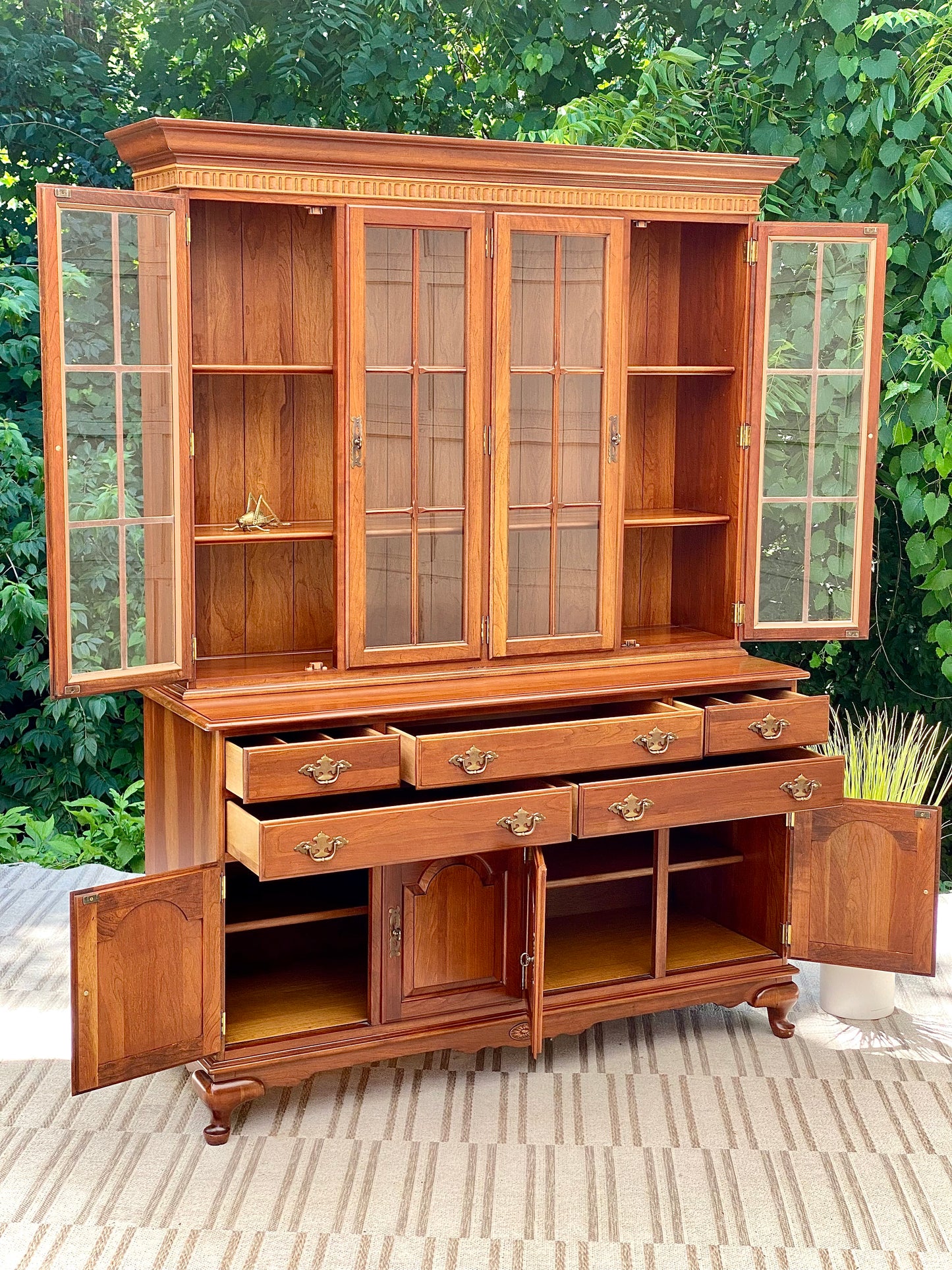 Ethan Allen Solid Cherry Hutch